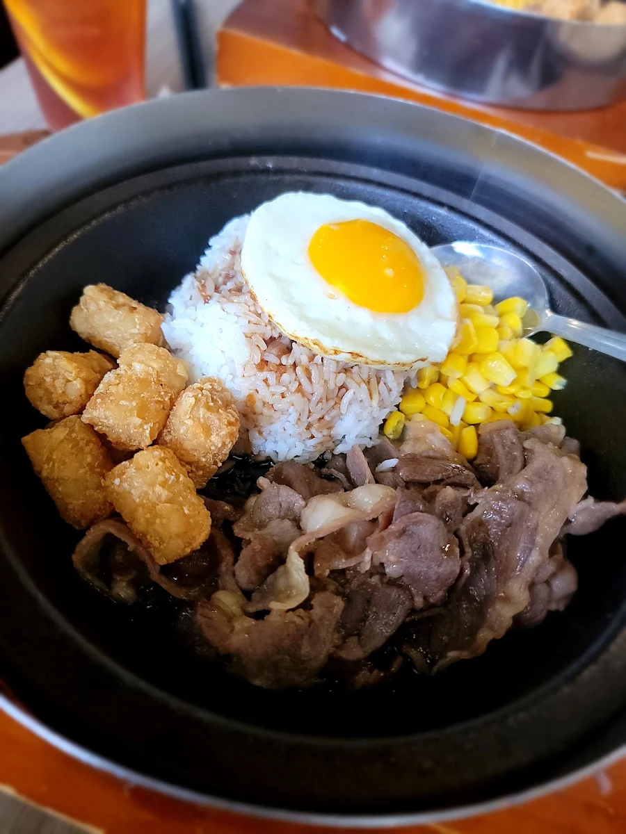 angus beef combo 安格斯牛肉鐵板, Bubble Waffle Cafe